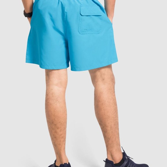 OLGYN Men's Aqua Blue Swimshorts - Picture 2 of 5